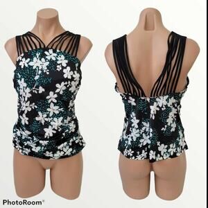 Island Escape Garden Confetti tankini top